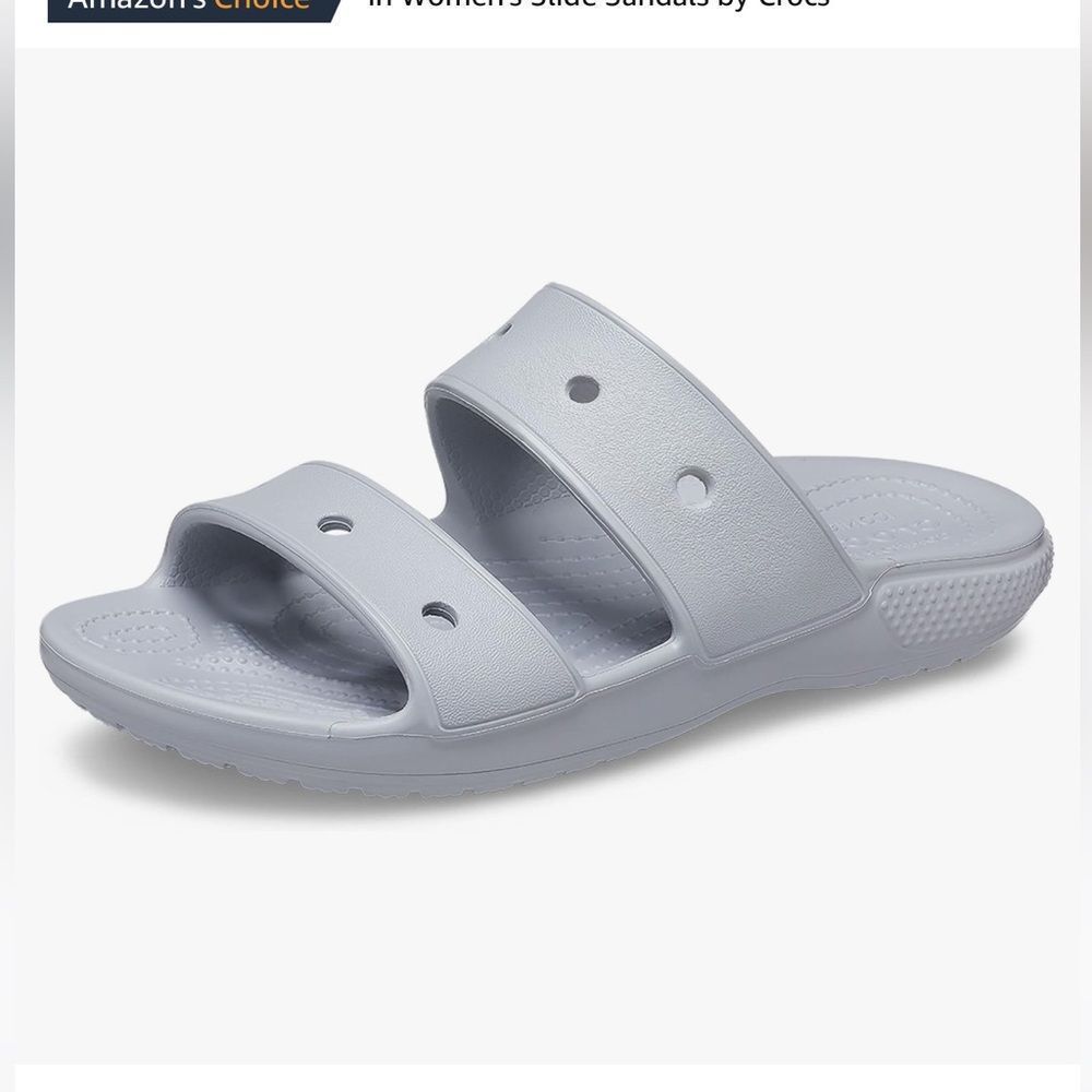 Women's Double-Strap Slide Sandal - Light Gray